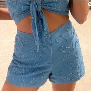 Zara short & crop shirt set